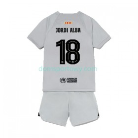 Koszulka FC Barcelona Jordi Alba 18 Dziecięcy Trzeci Koszulki Piłkarskie 2022-2023 Krótki Rękaw
